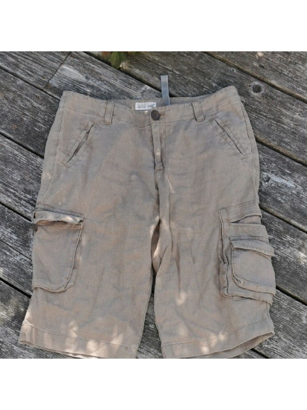 Vintage mens SissyBoy 100% linen shorts. Outdoorsy, campy, beachy. Size M